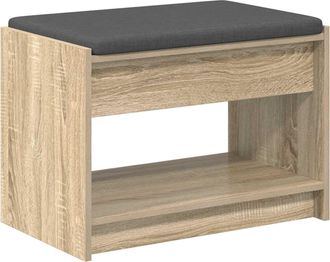 vidaXL Banco De Entrada Roble Sonoma 63 X 38 X 45 Cm Vidaxl