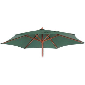 Hhg Non utilizzato] Telo copertura ricambio per ombrelloni rotondi Florida &oslash; 300cm, verde