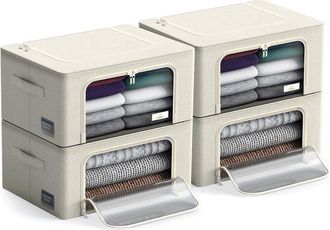 Sorbus Storage Bins With Metal Frame