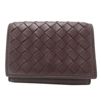 Bottega Veneta Pre-owned Wallets, male, Brown, Size: ONE SIZE Pre-owned Trechato Compact Wallet