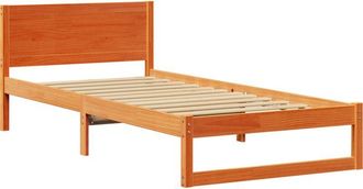 vidaXL Estructura De Cama Marr&oacute;n 90 X 190 Cm Madera Maciza De Pino Vidaxl