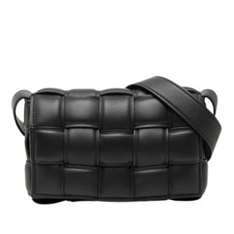 Bottega Veneta Pre-owned Padded Cassette Cross Body Bag - Dames - Pre-owned - Zwart - Maat: ONE Size Leer