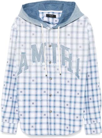 Amiri logo-patch shirt - men - Cotton - XL/XXL - Blue