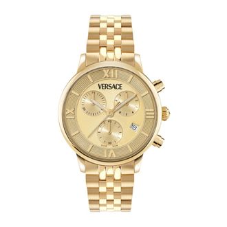 Versace Classic Chronograph Vekfa0625 - unisex - Accessoires - Geel - Maat: ONE Size