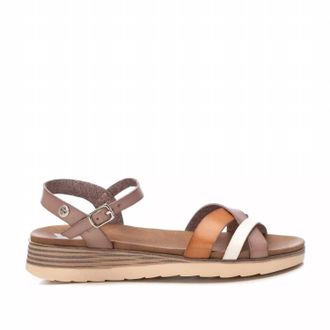 Xti Womens Low Wedge Strappy Sandals In Bronze