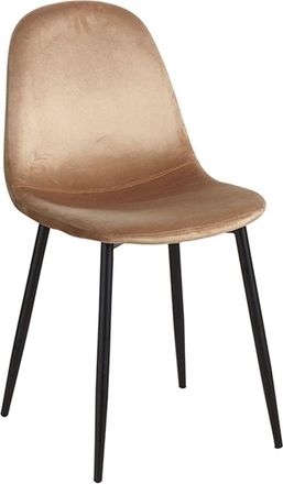 Regalos Miguel Sillas - Silla Teok Black Terciopelo - Marr&oacute;n Claro