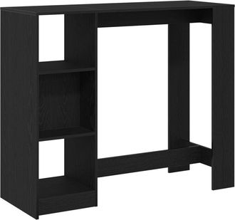 vidaXL Bar Table Black Oak 124 x 46 x 103.5 cm Engineered Wood Vidaxl