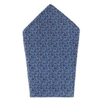 Trafalgar Store Benitos Blue Basketweave Patterned Silk Pocket Square in Light Blue at Nordstrom