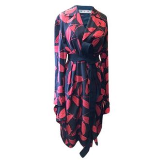 Marni Red & Black Kimono Coat Size L