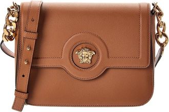 Versace La Medusa Leather Shoulder Bag