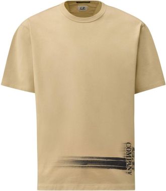 C.P. Company Light Brown Printed T-Shirt