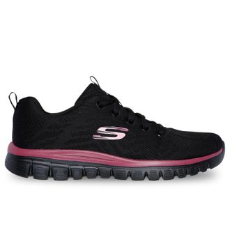 Skechers Women Graceful Get Connected Sneakers, Black, 6 UK