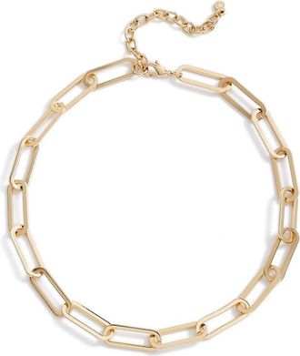 BaubleBar Hera Chain Link Choker in Gold at Nordstrom