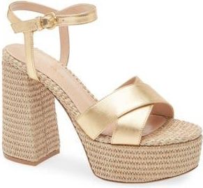 Gianvito Rossi Bebe Quarter Strap Platform Sandal in Mekong Naturale at Nordstrom Rack, Size 10Us / 40Eu