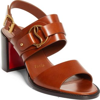 Christian Louboutin In Roma Block Heel Sandal in Dark Carmine/brown at Nordstrom, Size 10.5Us