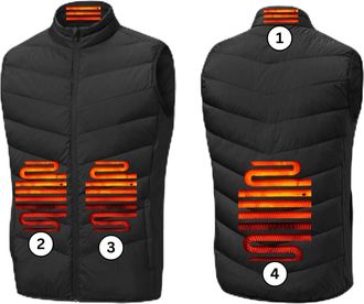 Generic Winter Warm Heated Gillet Vest Geat For Outdoor Leisure, Sports And Work (UK, Alpha, L, Regular, Regular)