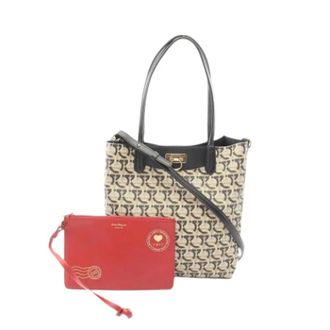 Ferragamo Pre-owned Tote Bags, female, Beige, Size: ONE SIZE Pre-owned Canvas Tote Bag