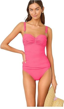 Lilly Pulitzer Solaria One-Piece Womens Swimsuits One Piece Cherry Blossom Pink : 16, Nylon/Spandex