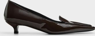 Toteme Womens Polished leather loafer pumps