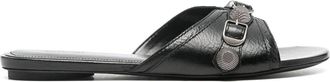 Balenciaga Cagole Leather Sandals