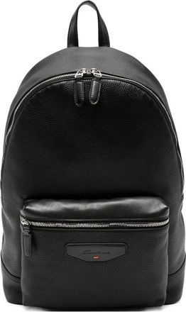 Santoni Backpack - Heren - Rugzakken - Zwart - ONE Size - Tassen