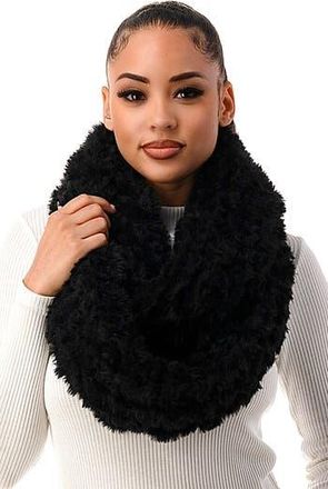 MARCUS ADLER Faux Fur Infinity Scarf in Black at Nordstrom Rack