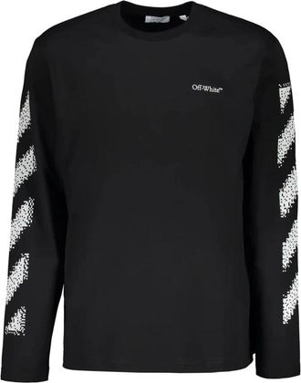 Off-white Logo Sweatshirt - Heren - Longsleeves - Zwart - M - Katoen - Tops