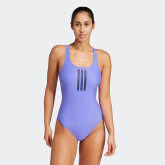 adidas Badeanzug ADIDAS PERFORMANCE 3S MID SUIT, Damen, Gr. 34, N-Gr, blau (cobalt blau, dunkelblau), Obermaterial: 78% Polyamid, 22% Elasthan, Badeanz&uuml;ge Ba