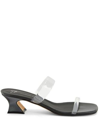 Giuseppe Zanotti Aude Plexi 45mm open-toe mules - women - PVC - 35 - Black