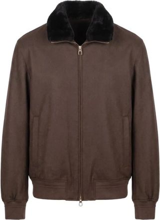 Montecore Gewatteerde Wol Bomberjack - Heren - Bomber jackets - Bruin - 3XL - Wol - Jassen