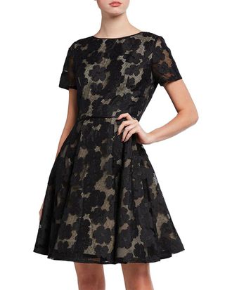 Shani Bar Shani Fit & Flare Novelty Embroidered Midi Dress