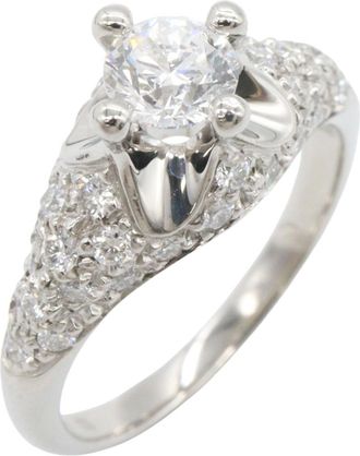 Bulgari Silver Clear Platinum 950 Band Ring (Pre-Owned)