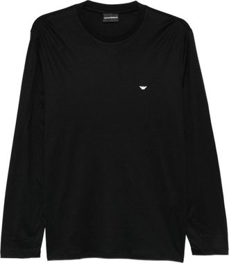 Emporio Armani Black Round Neck Logo T-shirt