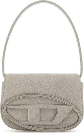 Diesel Leren Schoudertas - Dames - Handtassen - Grijs - ONE Size - Leer - Tassen