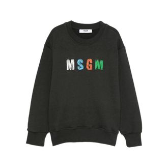 Msgm Jumpers - male - MSGM - Kids Sweatshirts - Black - 10 Y - Kids