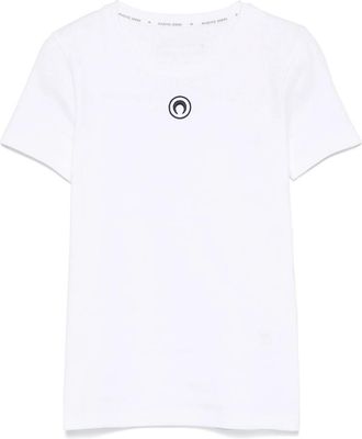 Marine Serre Crescent Moon-embroidery T-shirt