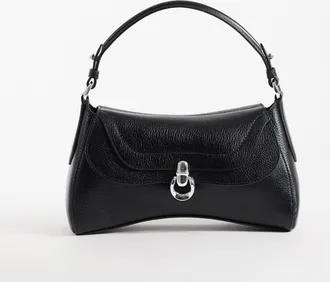 Polo Ralph Lauren borsa in pelle con fibbia nera-Nero