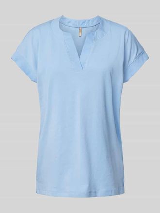 Soyaconcept T-Shirt mit V-Ausschnitt Modell DERBY in Jeansblau, Gr&ouml;&szlig;e XS