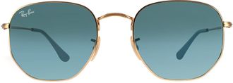 Ray-Ban Square Unisex Gouden Blauwe Grijs Verloop Zonnebril