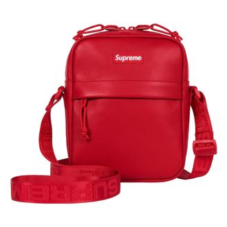 SUPREME FW23 Leather Shoulder Bag Red SUP-FW23-0833