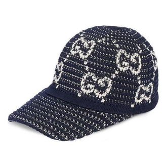 Gucci (WMNS) Gucci GG Crochet Cotton Baseball Hat Blue 7473314HAY74000