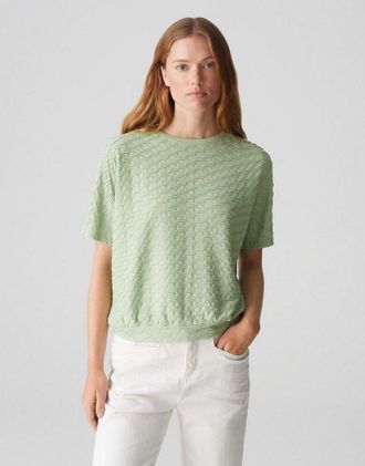 OPUS Damen Shirt 'SAMELIE' – Kurzarm, Floraler Print, Aus Lenzing Ecovero, Lockere Passform