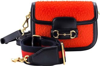 Gucci Horsebit 1955 Shoulder Bag Wool Mini (Authentic Pre-Loved)
