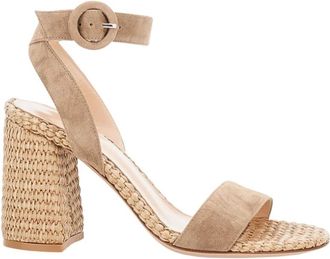 Gianvito Rossi High Heel Sandalen - Dames - Sandalen met hakken - Beige - 36 1/2 EU - Leer - Schoenen