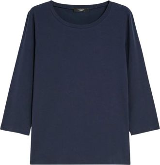 Max Mara round-neck T-shirt - women - Fabric - L - Blue
