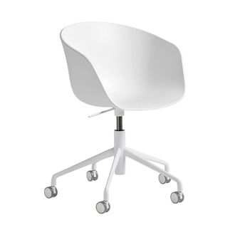 HAY About A Chair AAC 52 mit Gaslift, Aluminium weiss / white 2.0