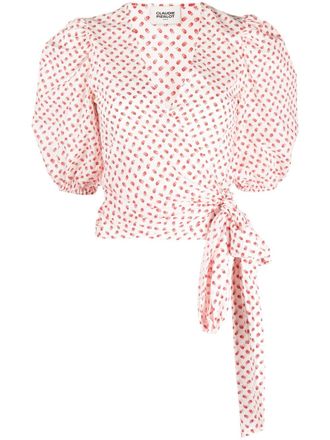 Claudie Pierlot Top met bloemenprint - Rood