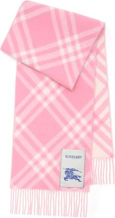 Burberry Accessoires, Dames, Roze, ONE Size, Kasjmier, Mu Tbar Bias Check Sjaal