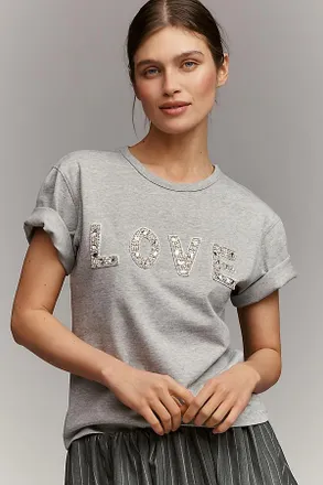 endless rose Love Embellished T-Shirt Top