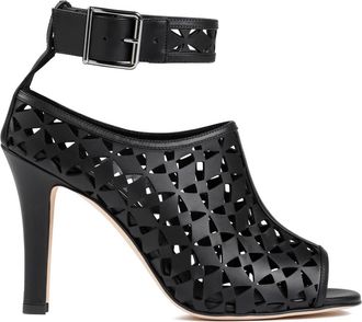 Manolo Blahnik Tingah 105 Yoth Kalfsleren Sandalen - Dames - Sandalen met hakken - Zwart - 36 EU - Leer - Schoenen